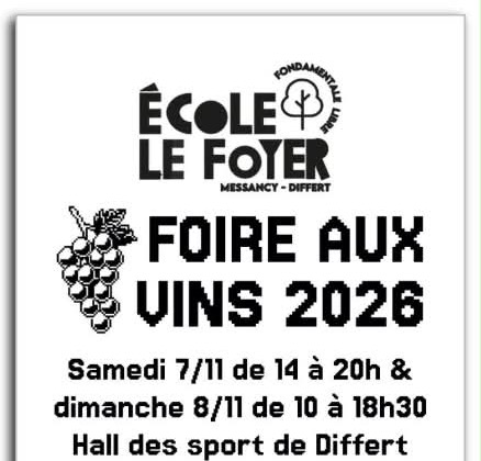 Foire aux vins 2026 de Differt, samedi 7 et dimanche 8 novembre au Hall des sports de Differt
